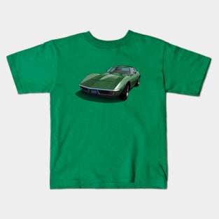 1970 Corvette Stingray in Donnybrooke Green Kids T-Shirt